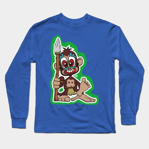 Little Monkey Warrior Long Sleeve T-Shirt by MBK